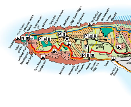 Karta över västra Kullaberg